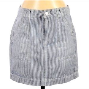 Madewell Striped Denim Skirt